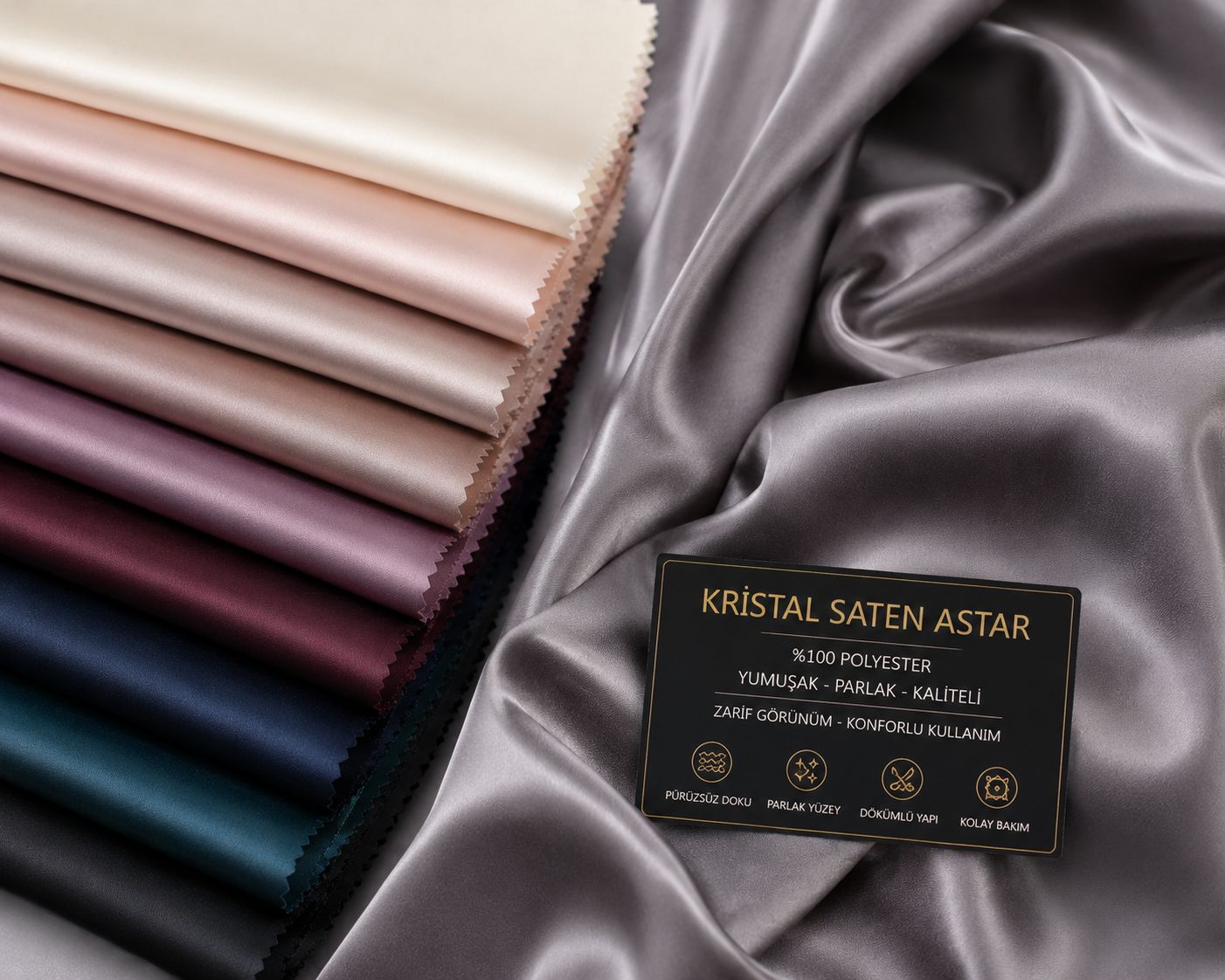 POLYESTER KRISTAL SATEN